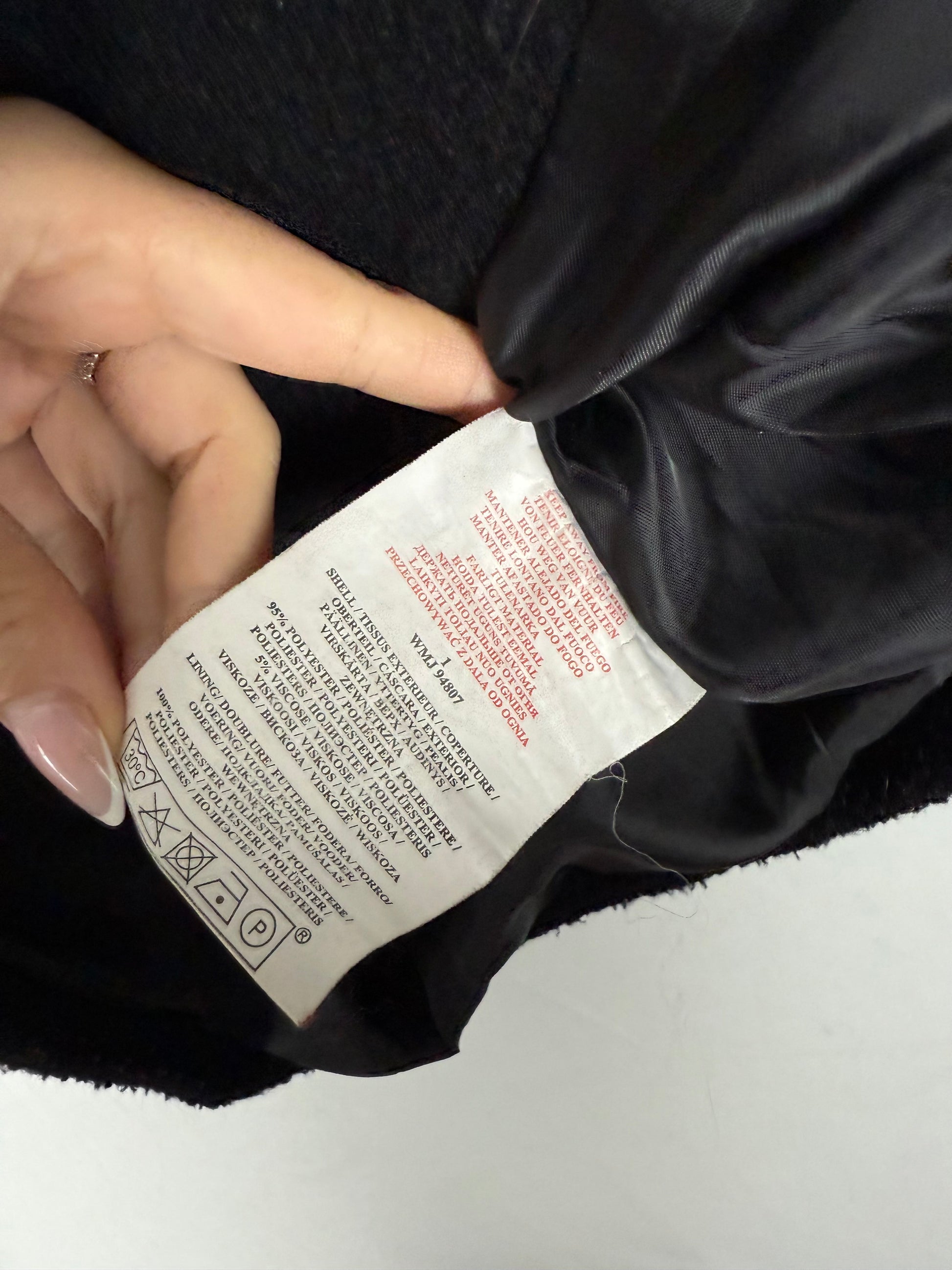 Black fleece blazer jacket (S)