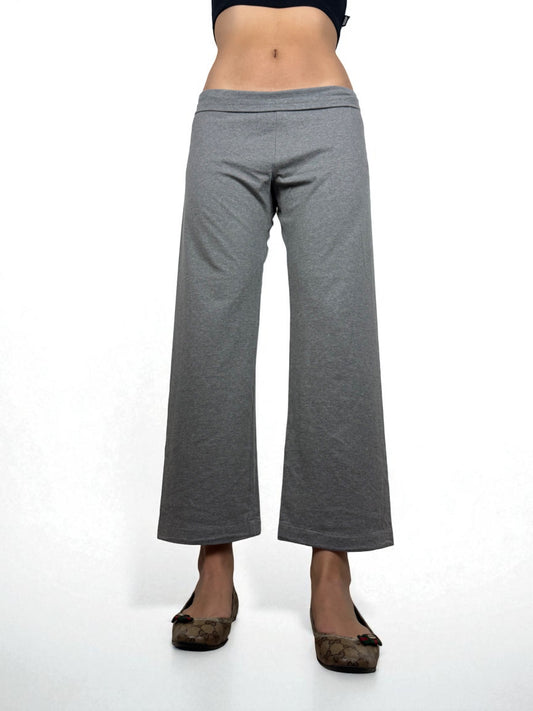 Grey low rise joggers baggy pants (M)