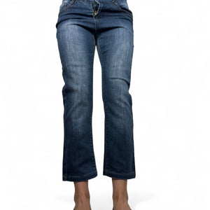 Blue low waist denim pants (S/M)