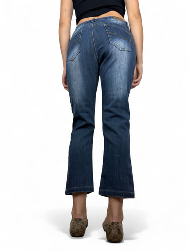 Blue low waist denim pants (S/M)