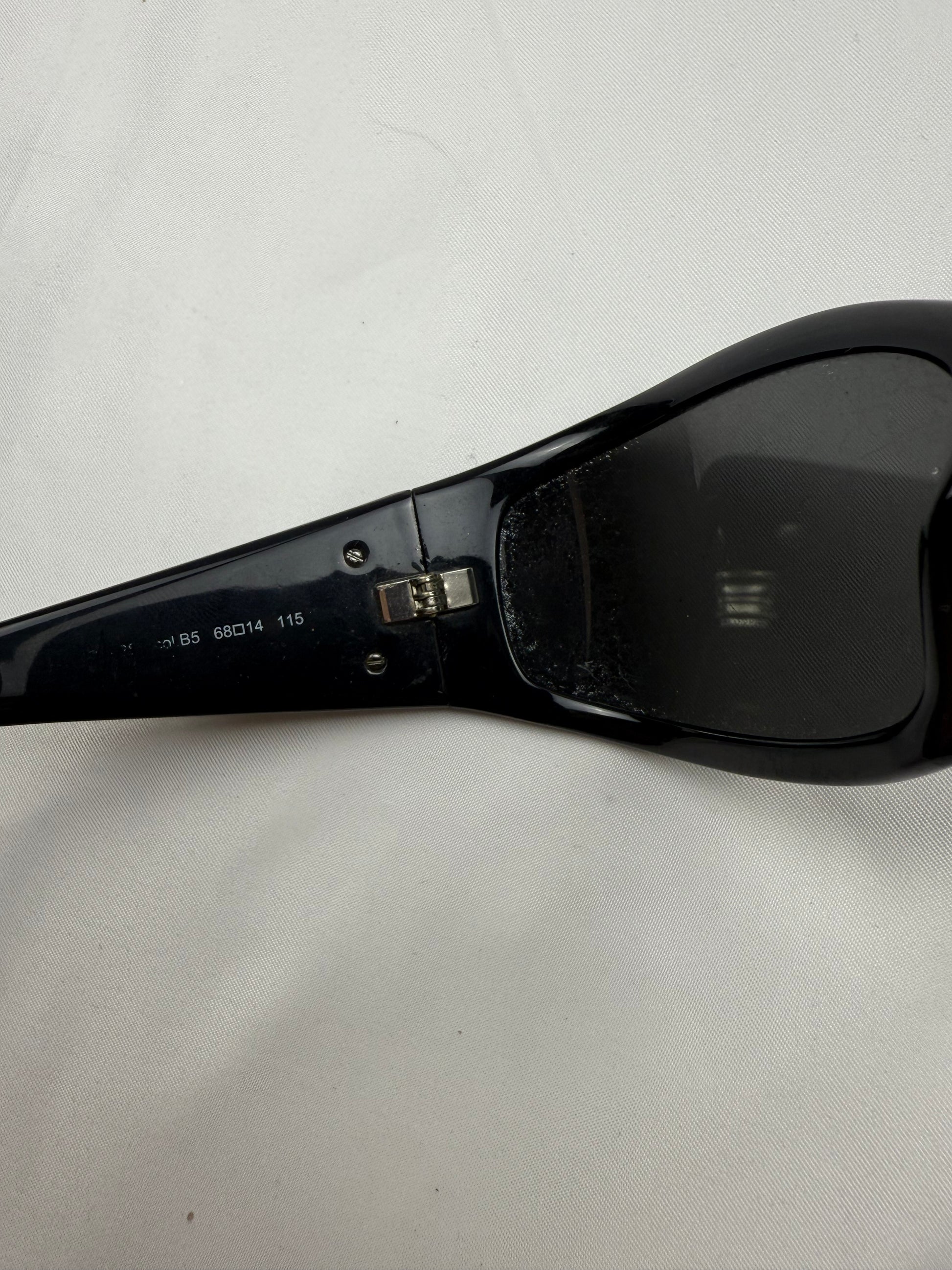 Black 2000s logo sunglasses