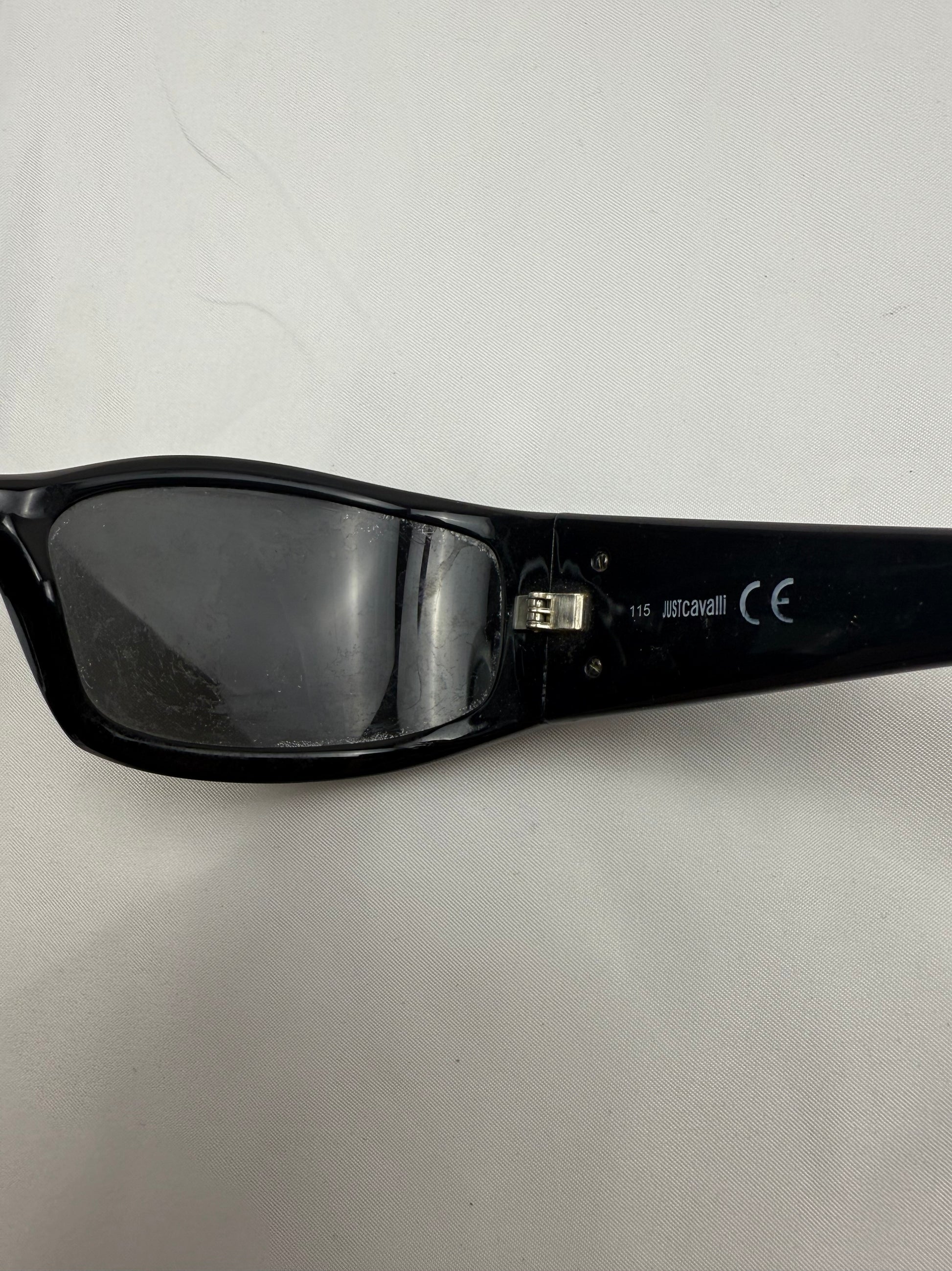 Black 2000s logo sunglasses