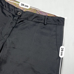 Black satin office mini short (S/M)