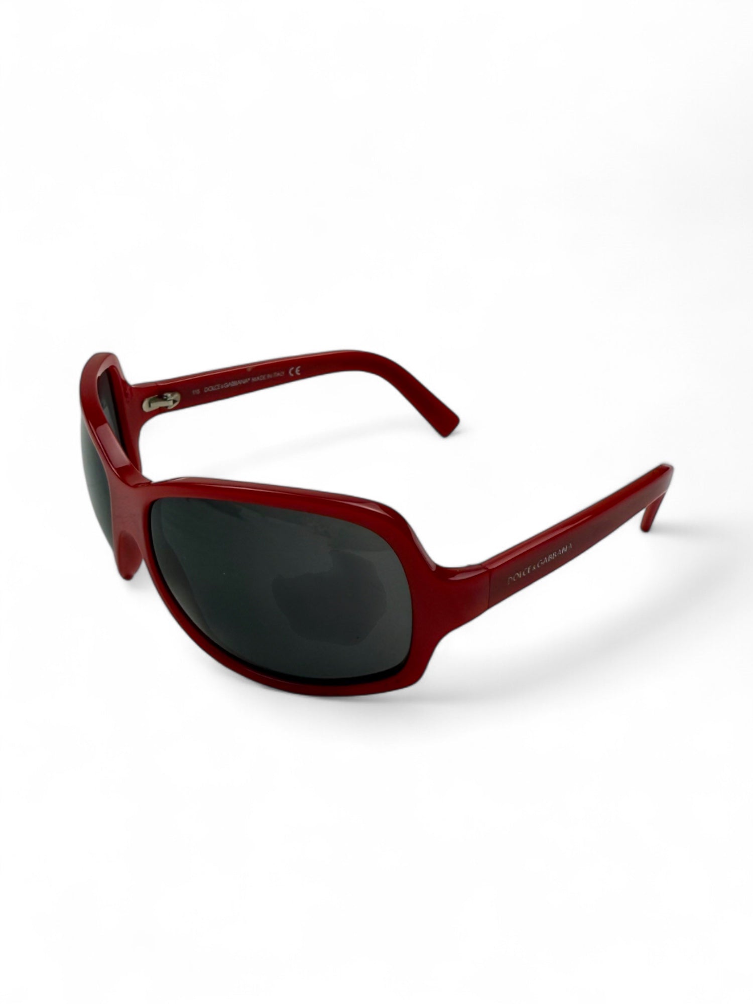 Red 2000s logo sunglasses