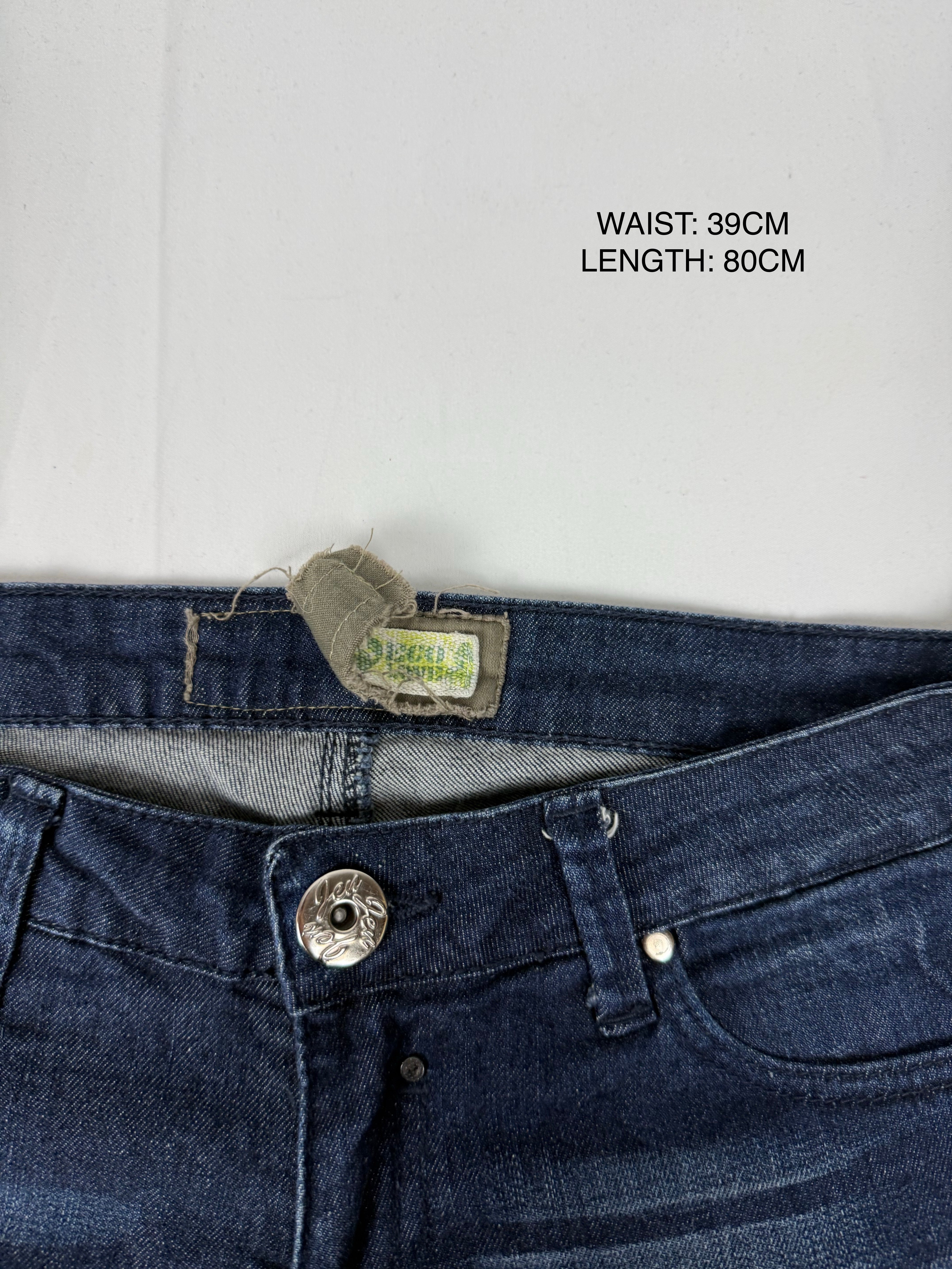 Navy denim low rise capri pants (S/M)