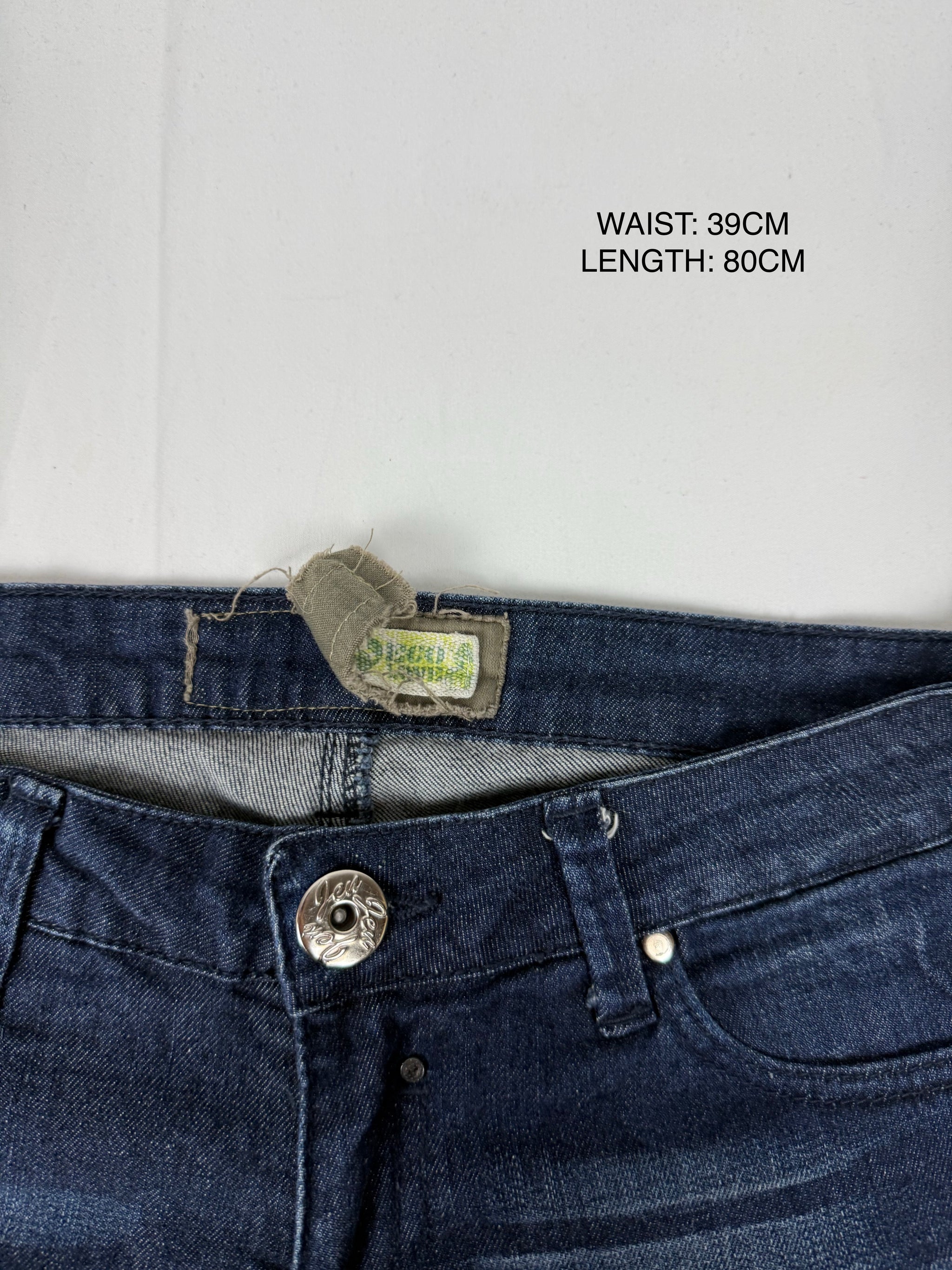 Navy denim low rise capri pants (S/M)