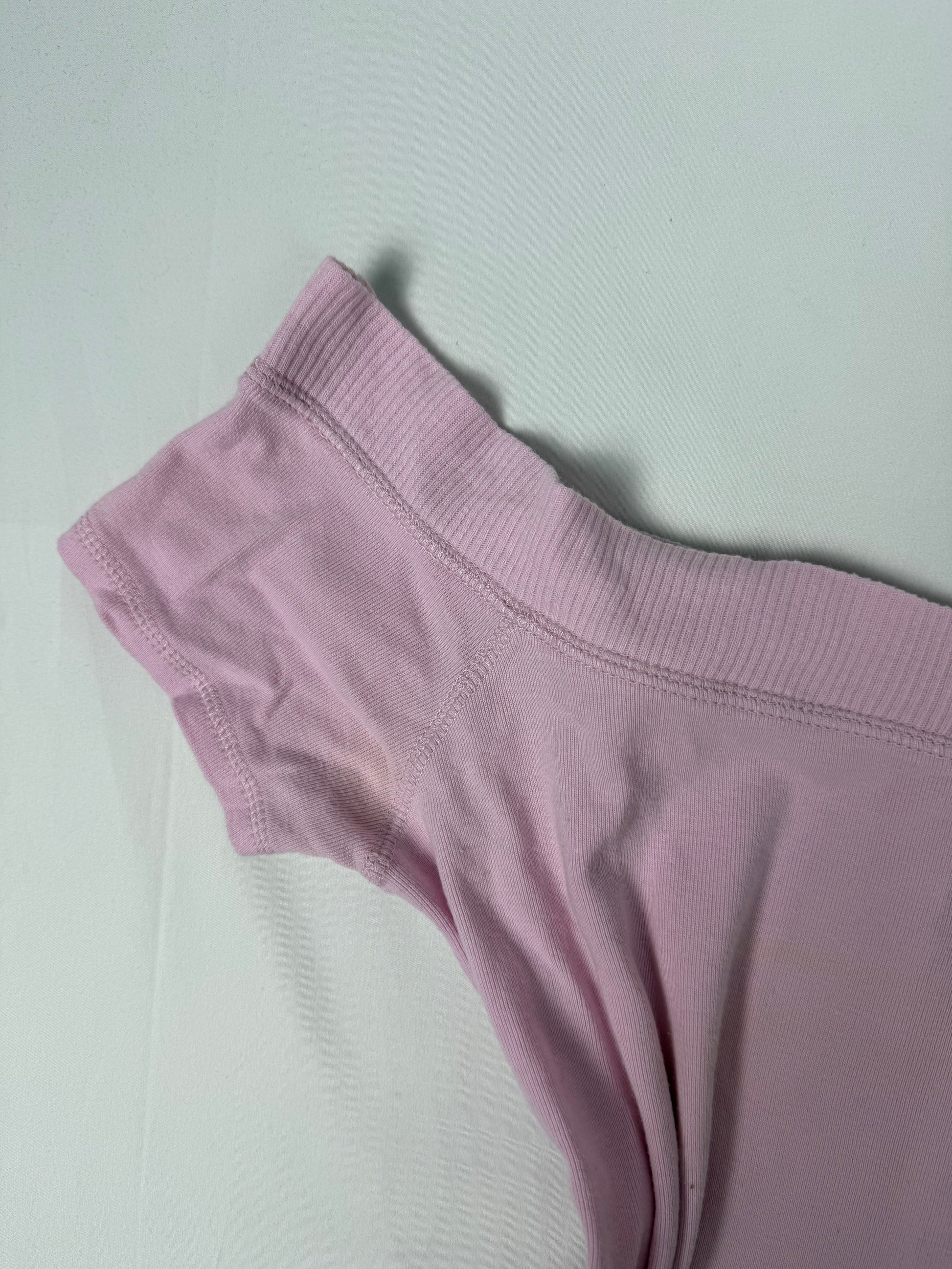 Baby pink off shoulder 100% cotton tee (L)