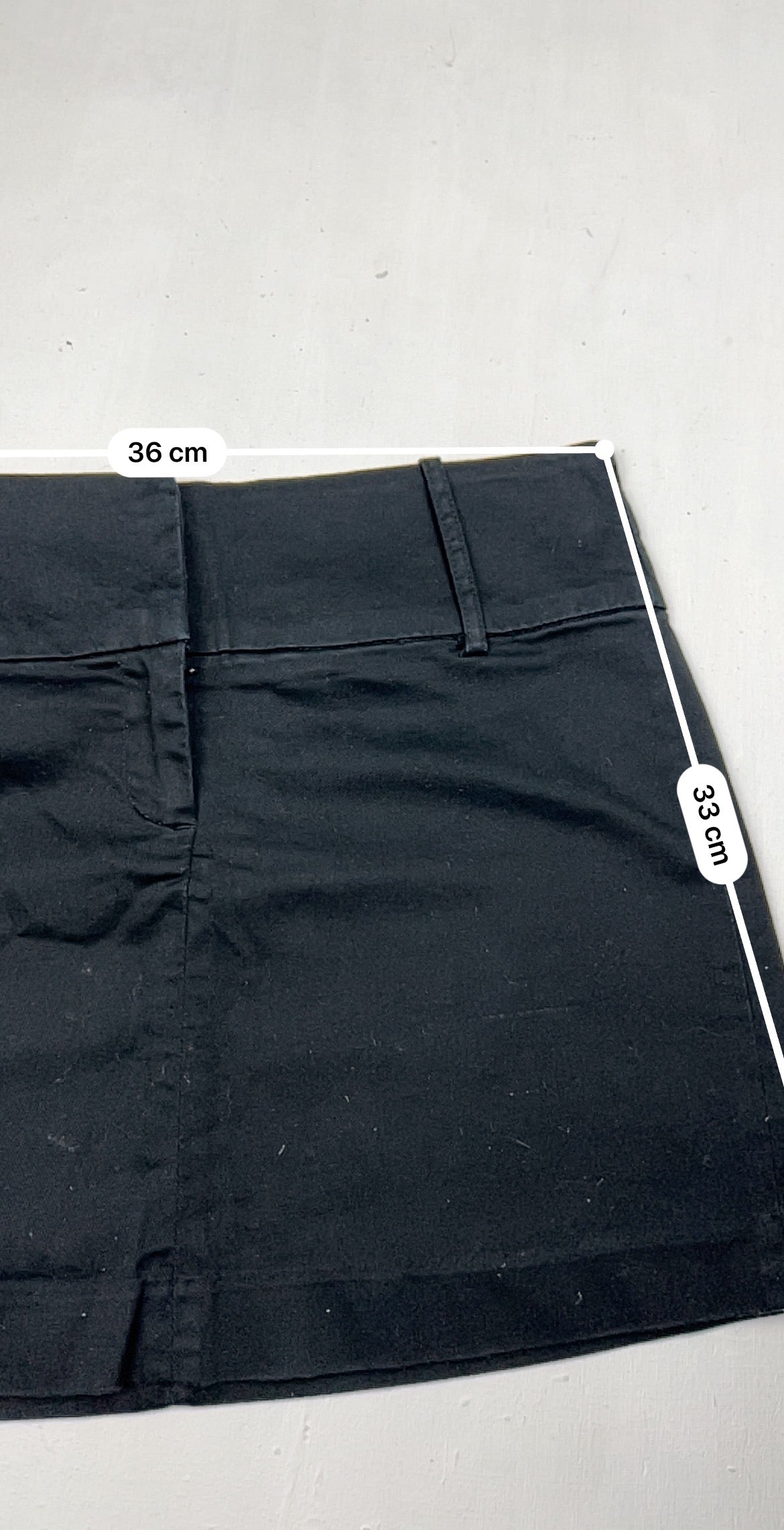 Black low rise office mini skirt (XS/S)