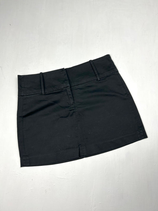 Black low rise office mini skirt (XS)