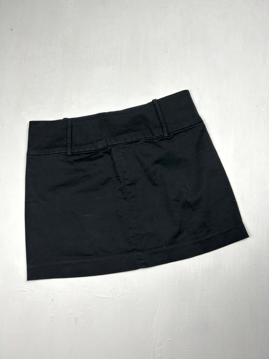 Black low rise office mini skirt (XS)