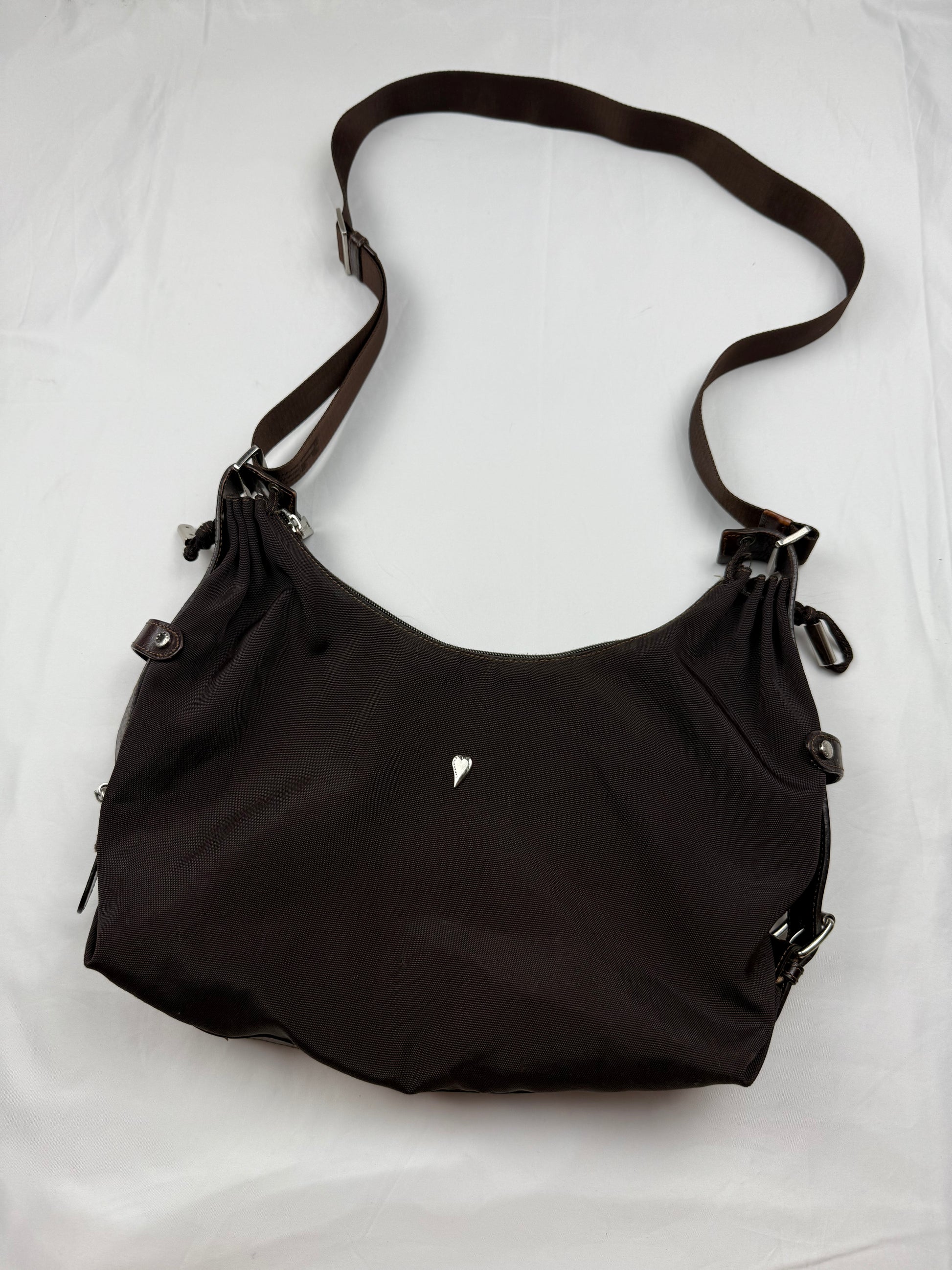 Brown besace bag