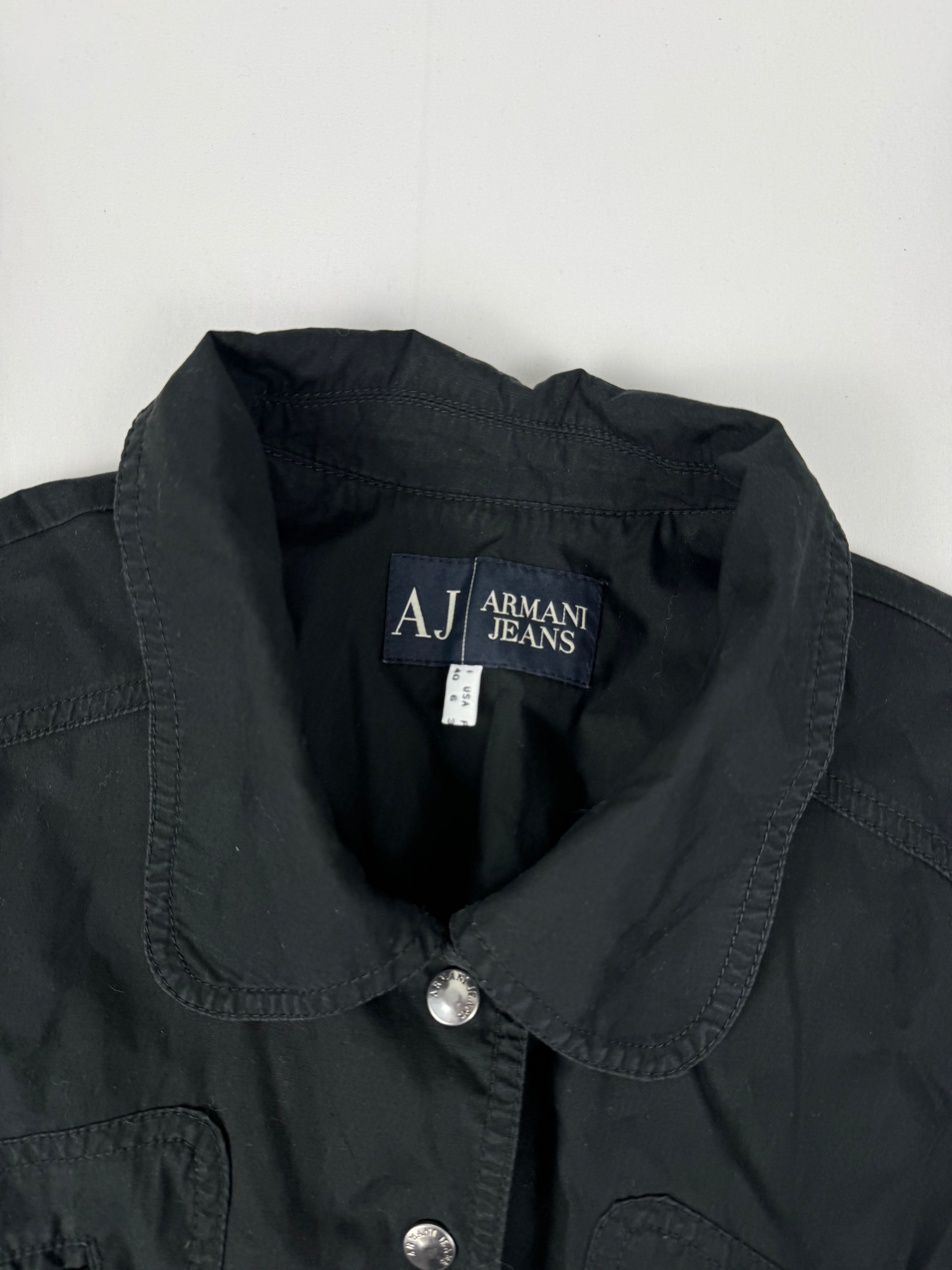 Black zip up biker jacket (S)