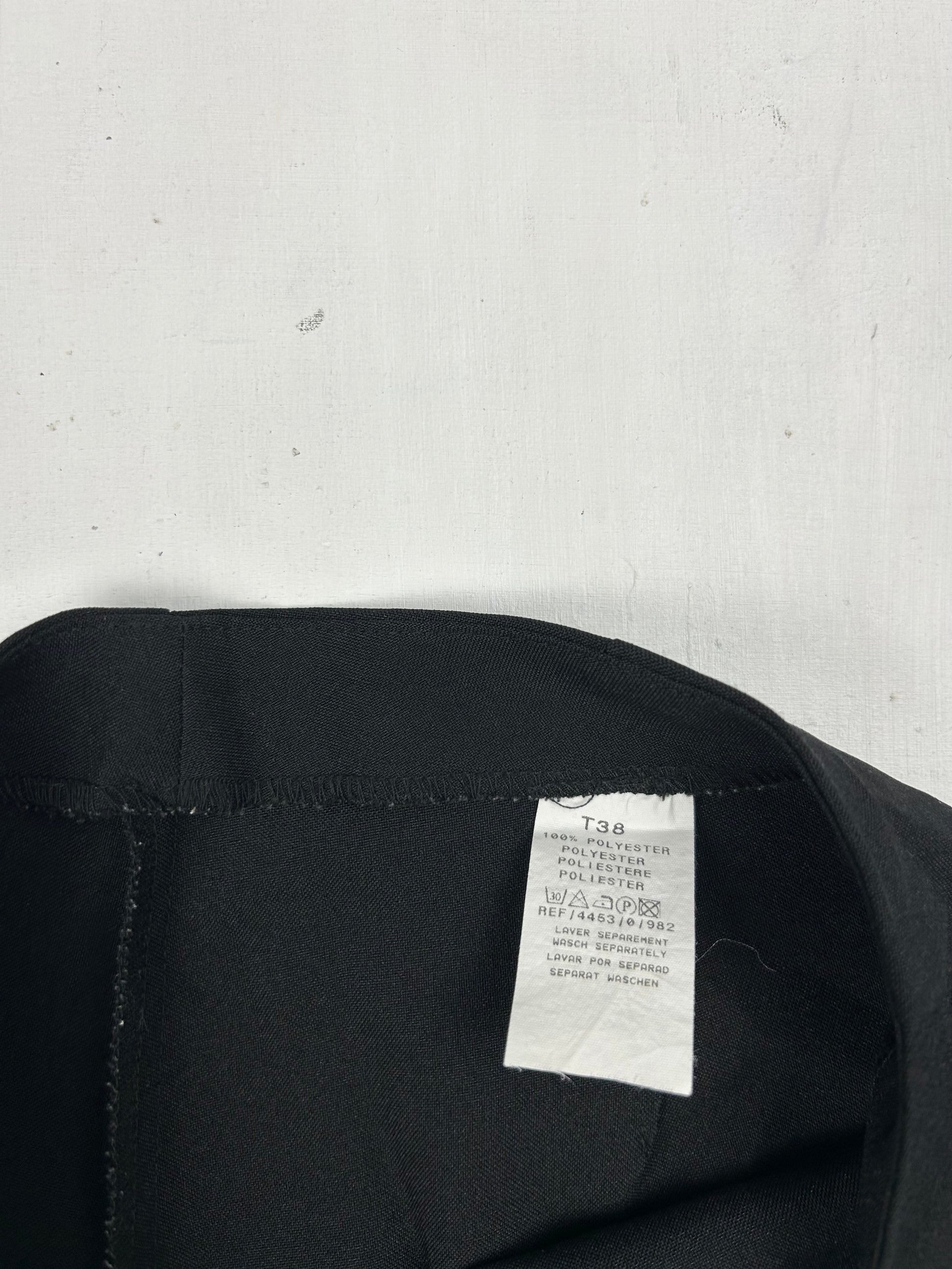 Black zip up blazer office siren jacket + capri pants set (S/M)