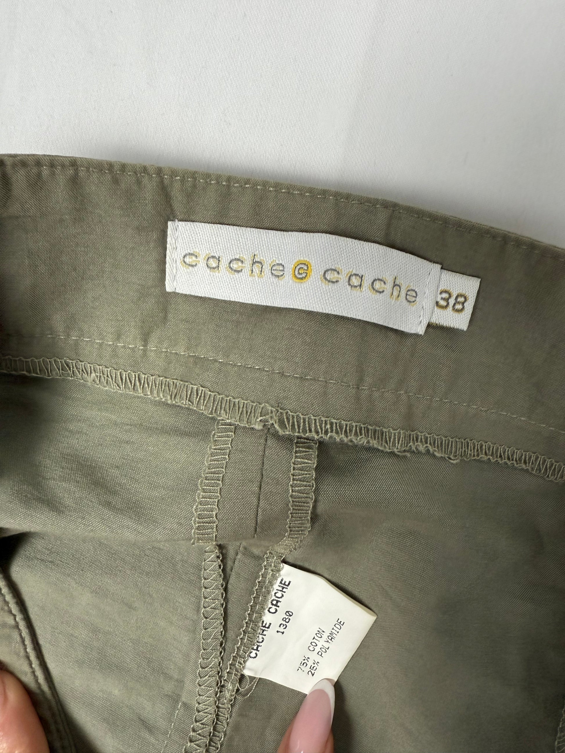 Khaki ruched cargo maxi skirt (S/M)