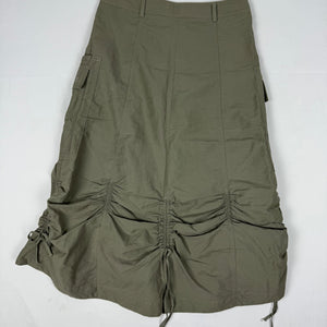 Khaki ruched cargo maxi skirt (S/M)