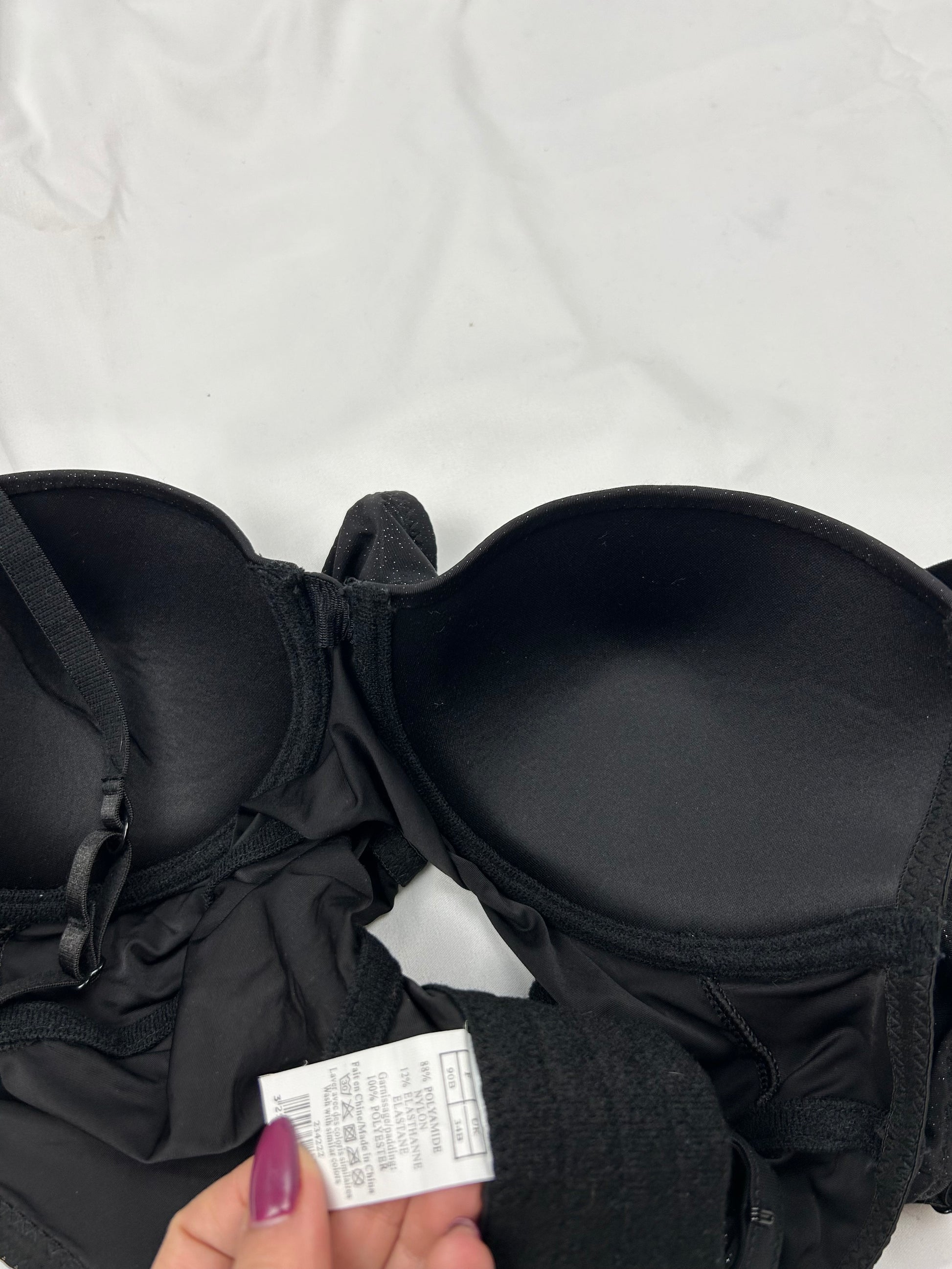 Black babydoll corset top (S)