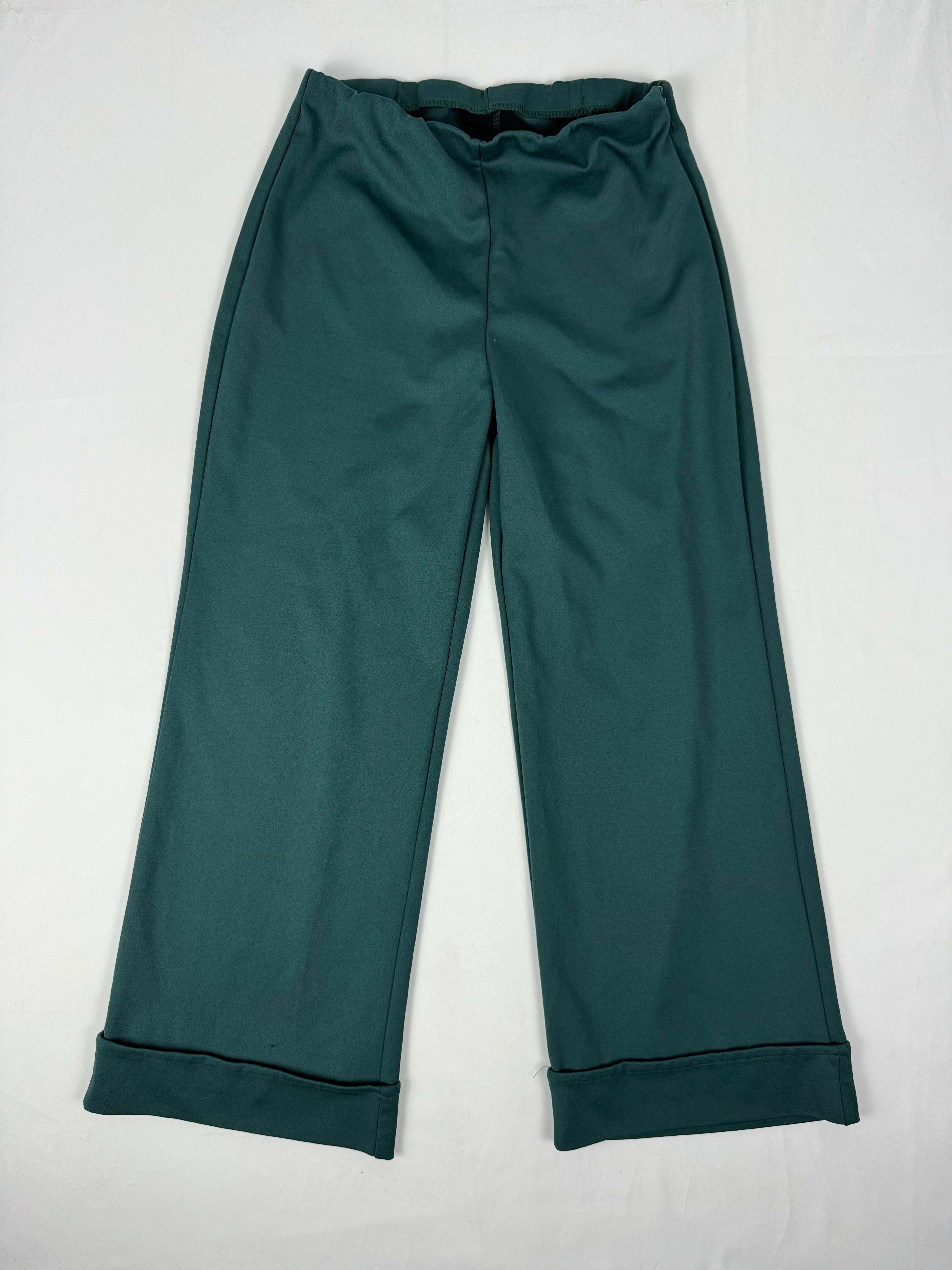 Dark green low waist capri pants (S)