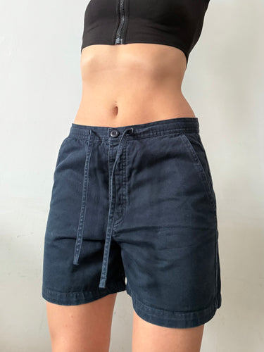 Dark navy high rise mini short (M)