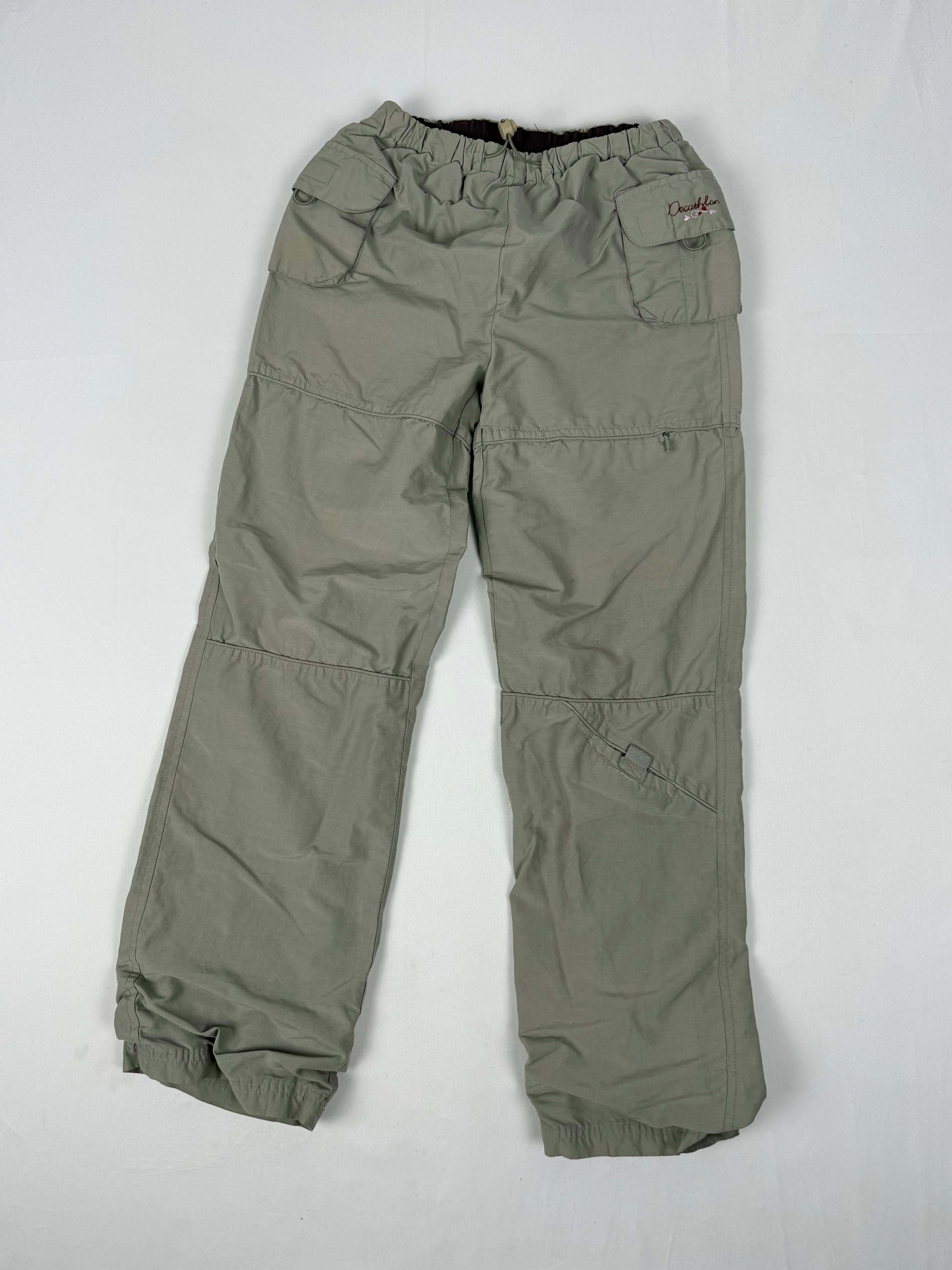 Khaki cargo low waist capri pants (XXS/XS)