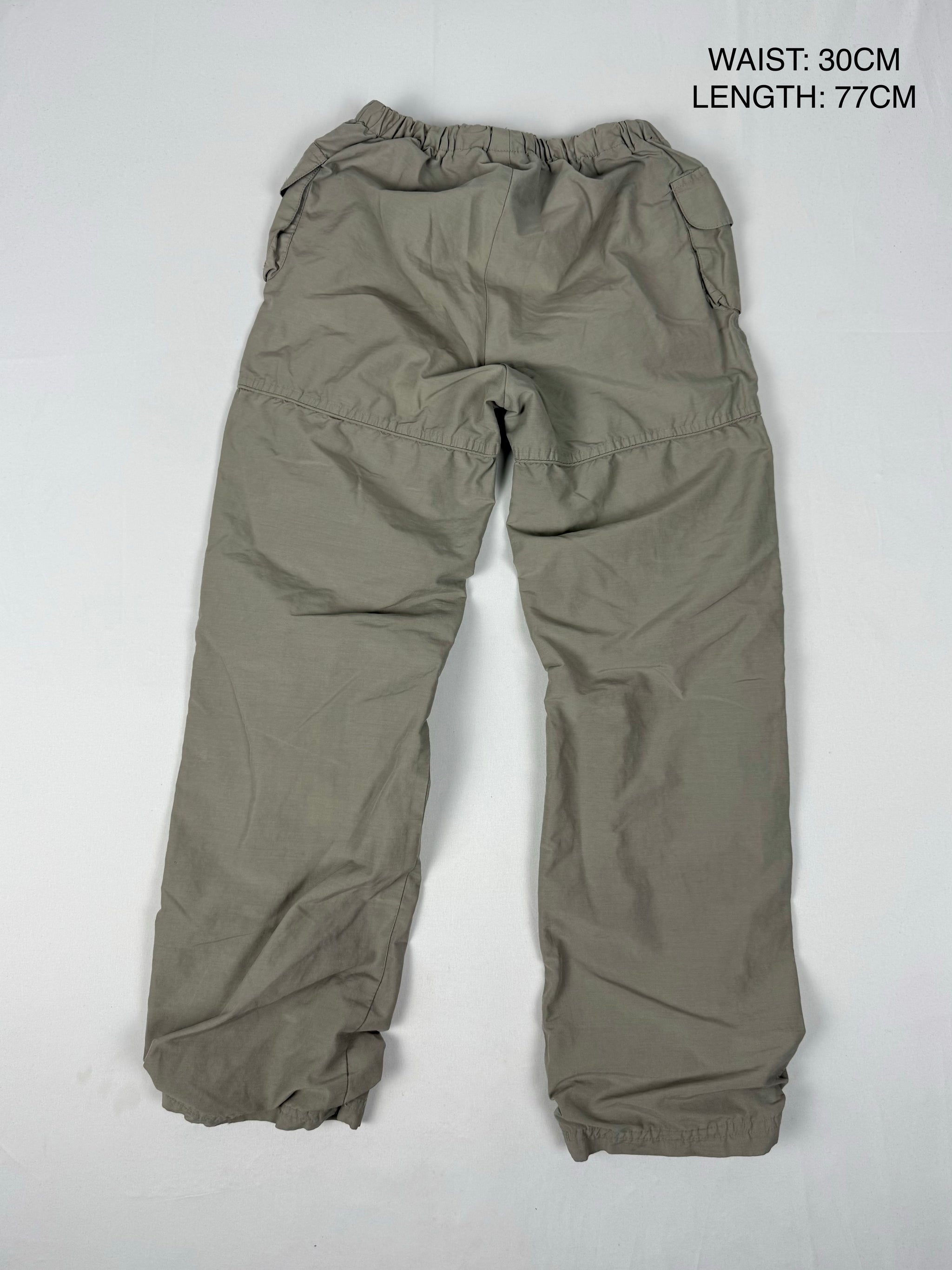 Khaki cargo low waist capri pants (XXS/XS)