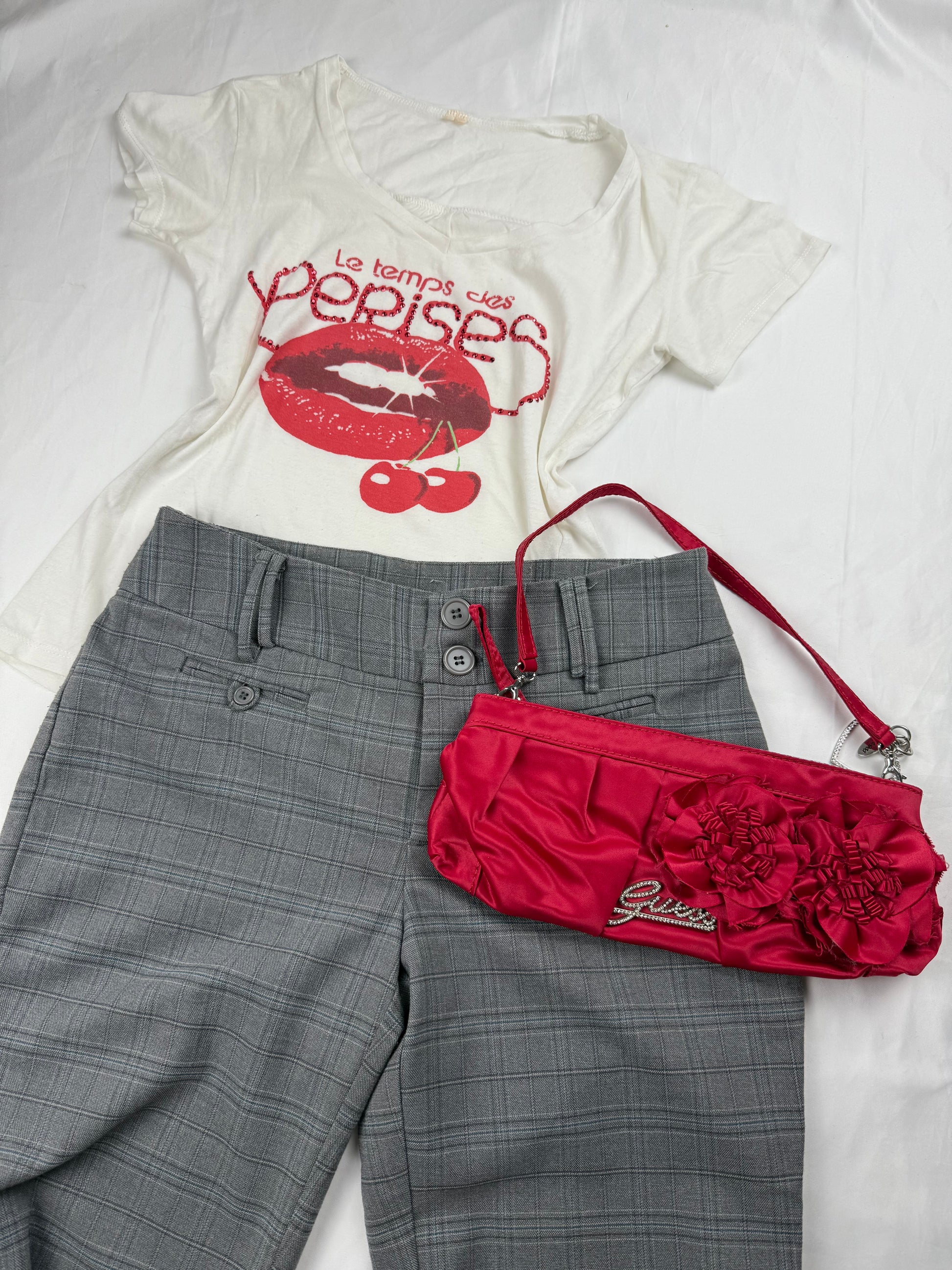 White logo cotton tee (S)