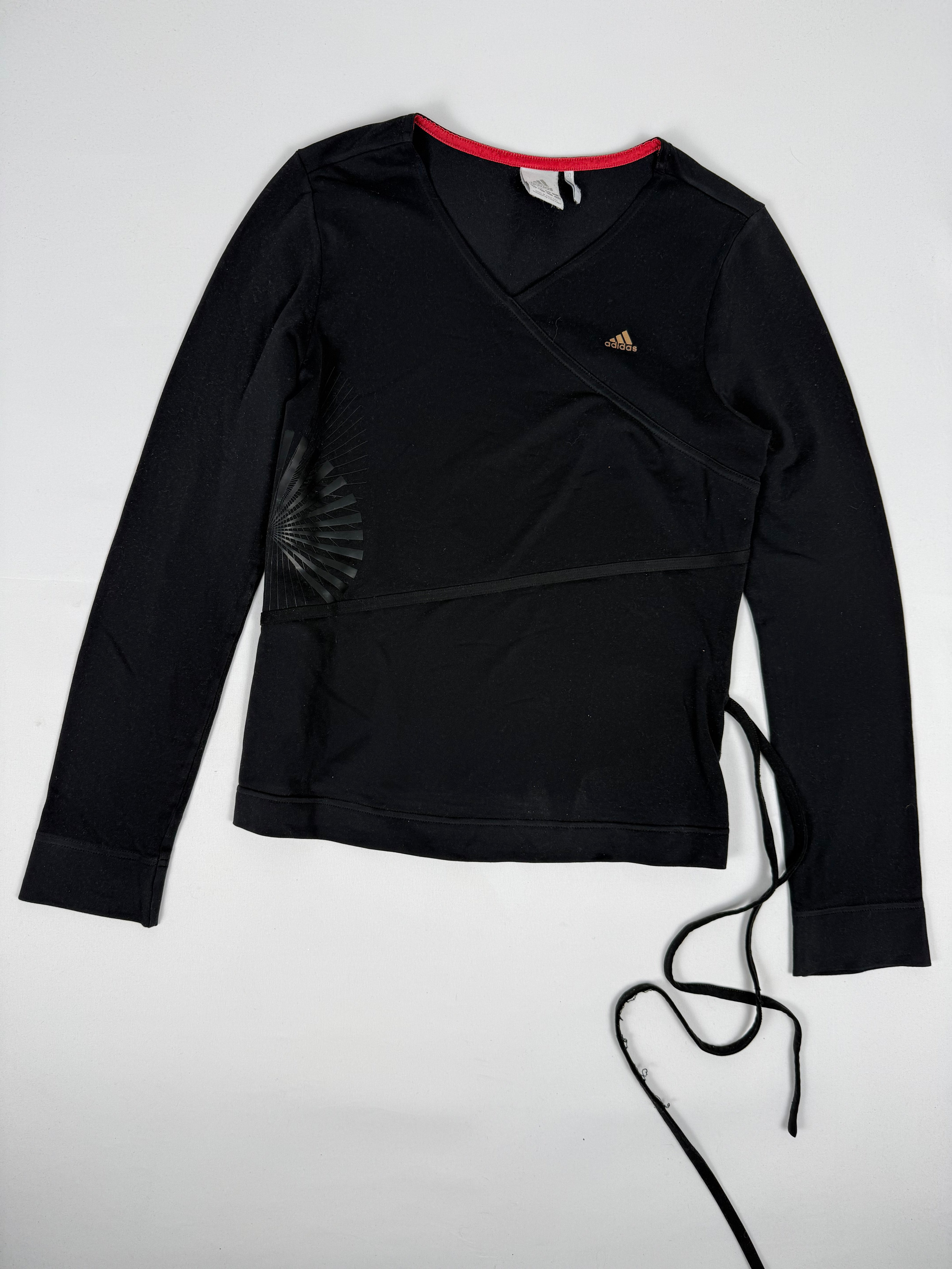 Black tie up long sleeves top (XL)