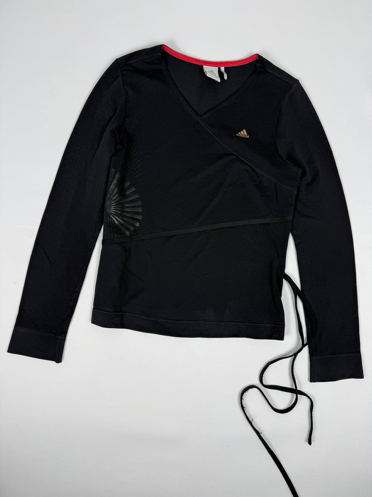 Black tie up long sleeves top (XL)