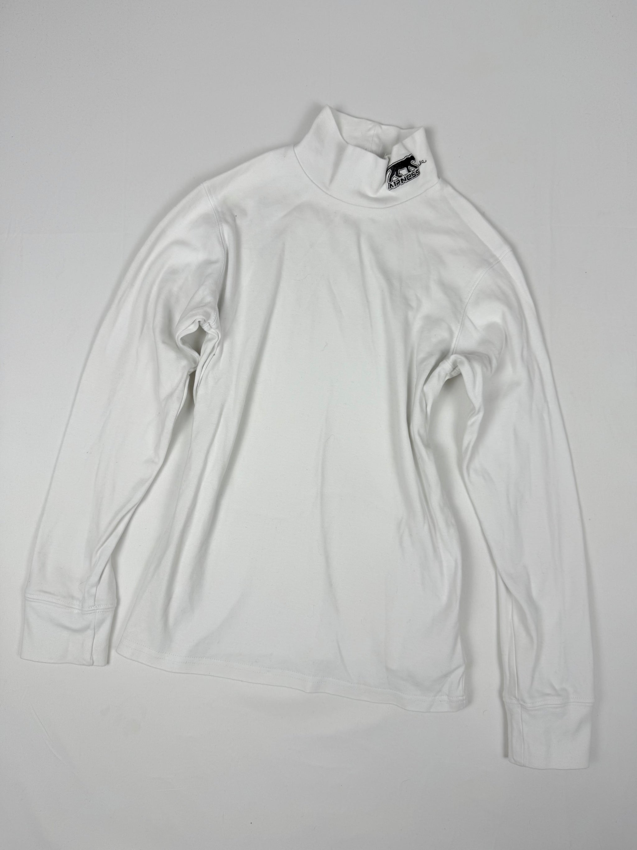 White cotton high neck long sleeves top (M/L)