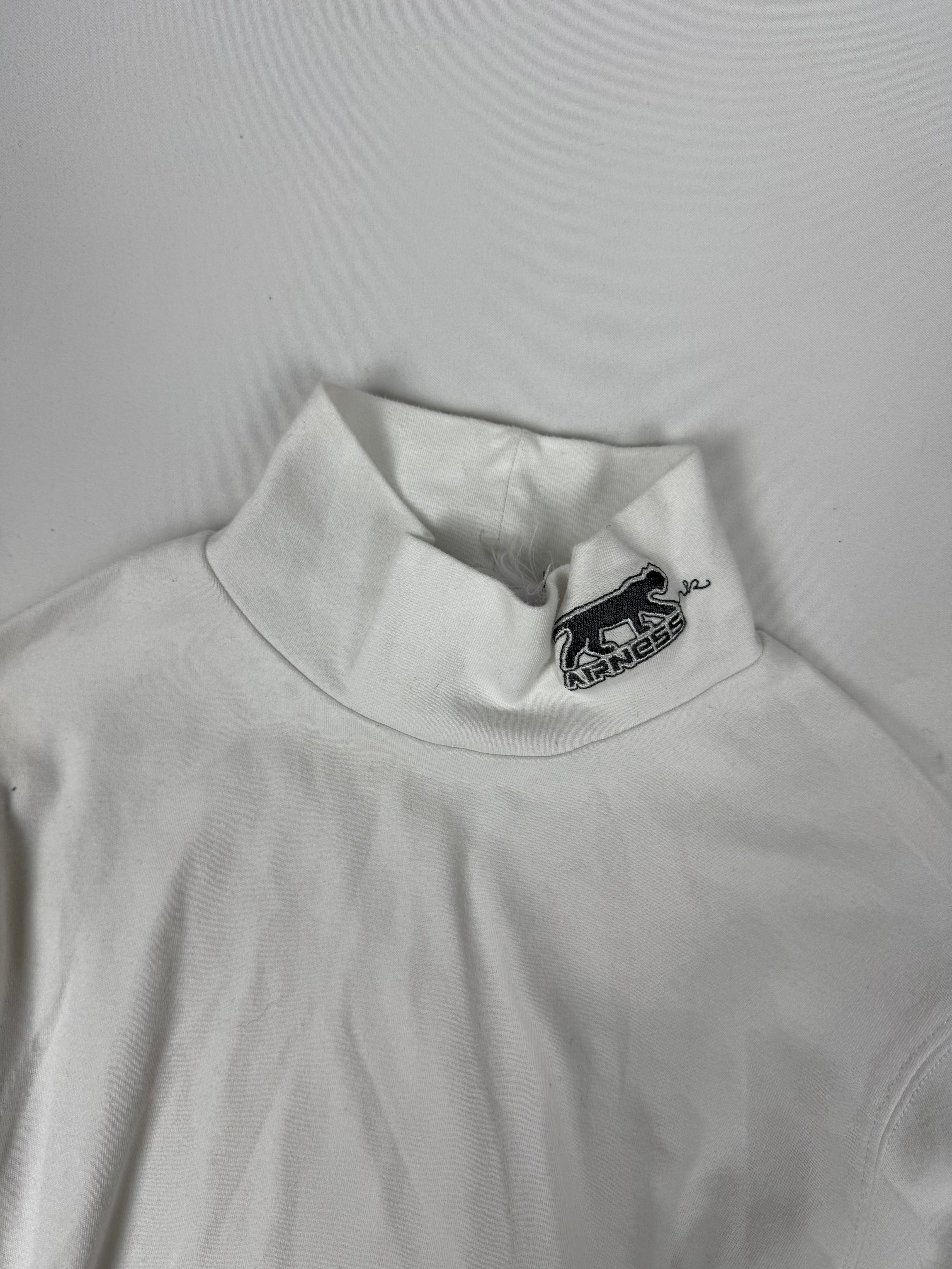White cotton high neck long sleeves top (M/L)