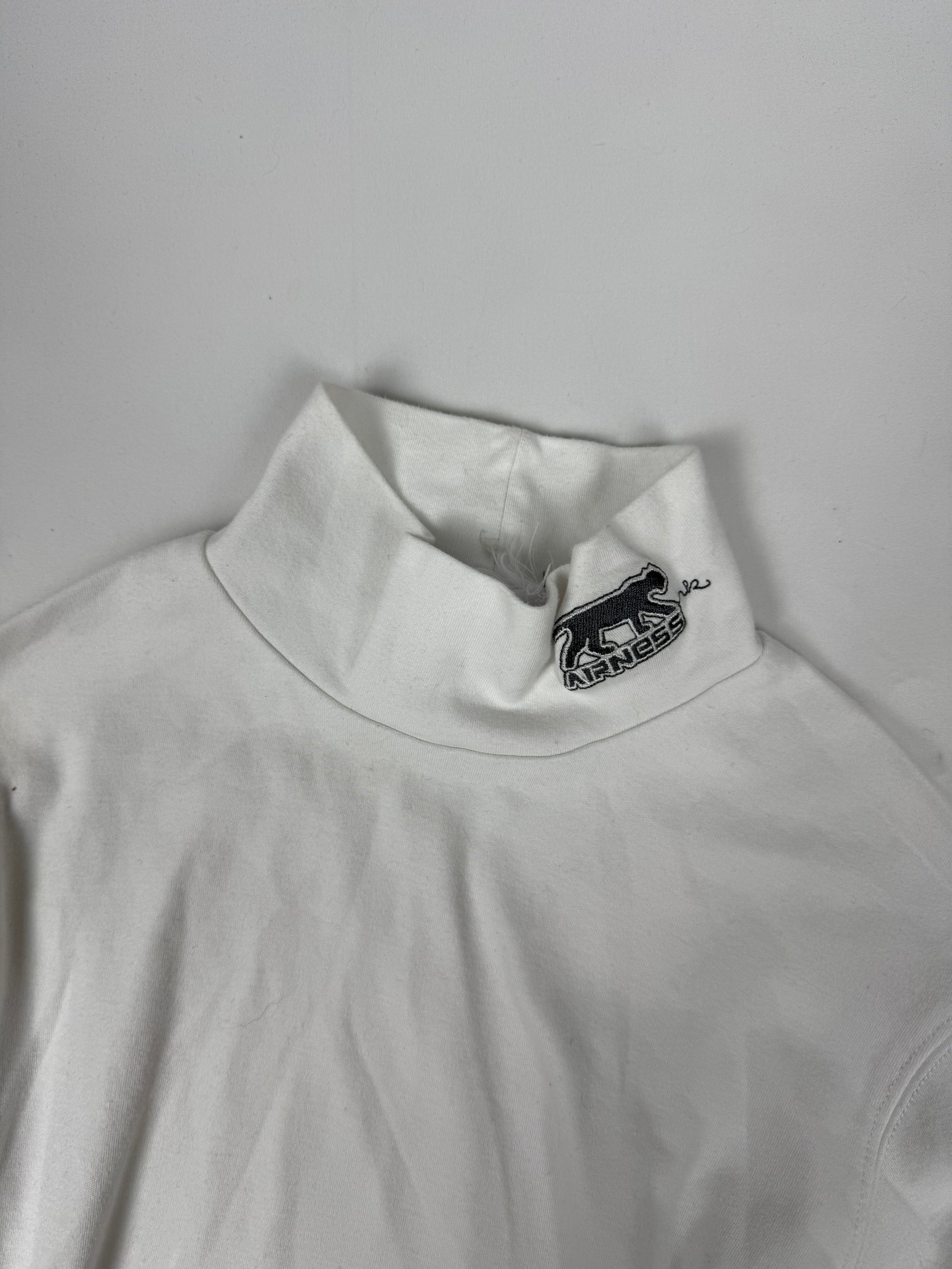 White cotton high neck long sleeves top (M/L)