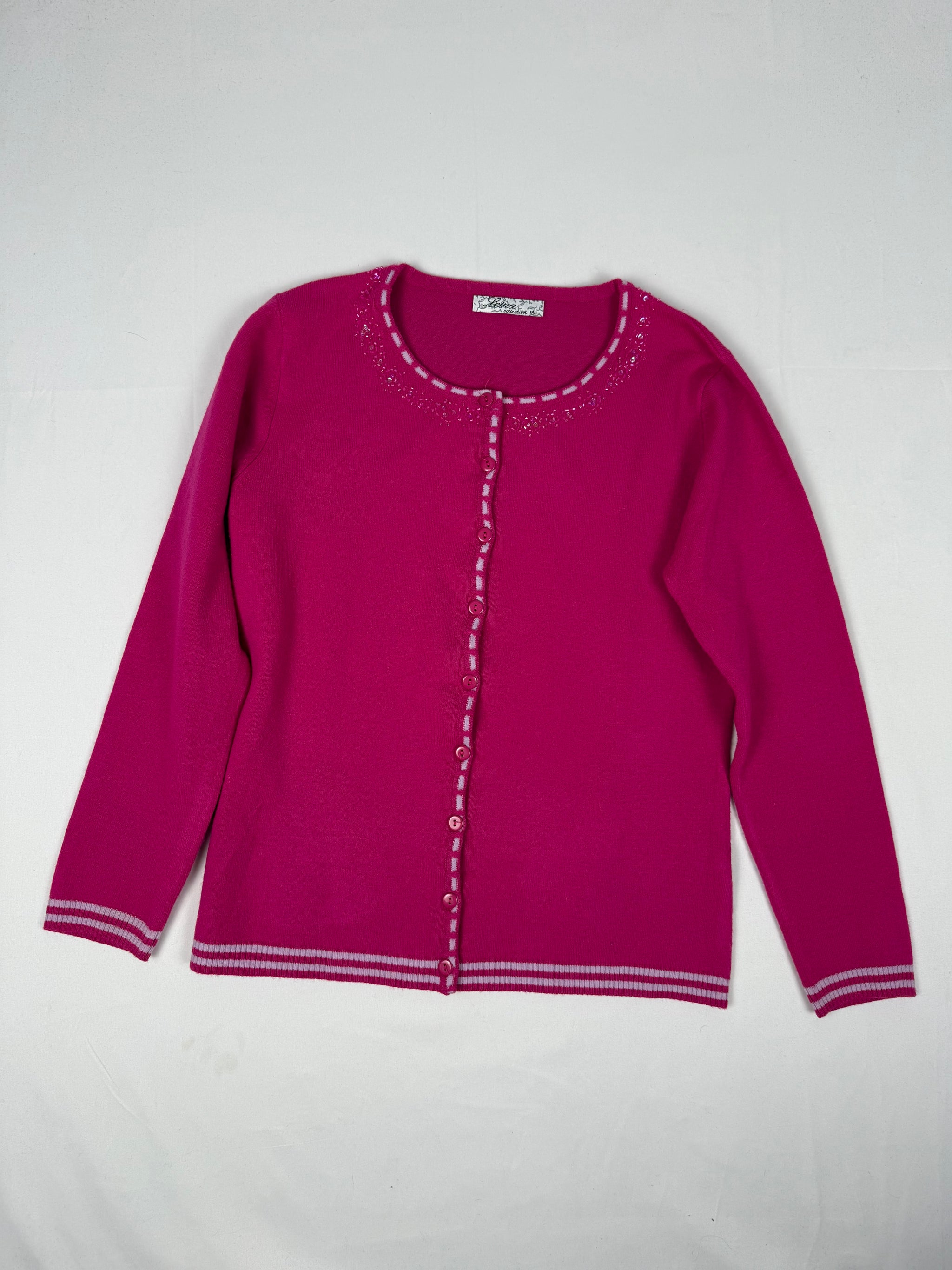Pink stretchy cardigan jumper (M/L)