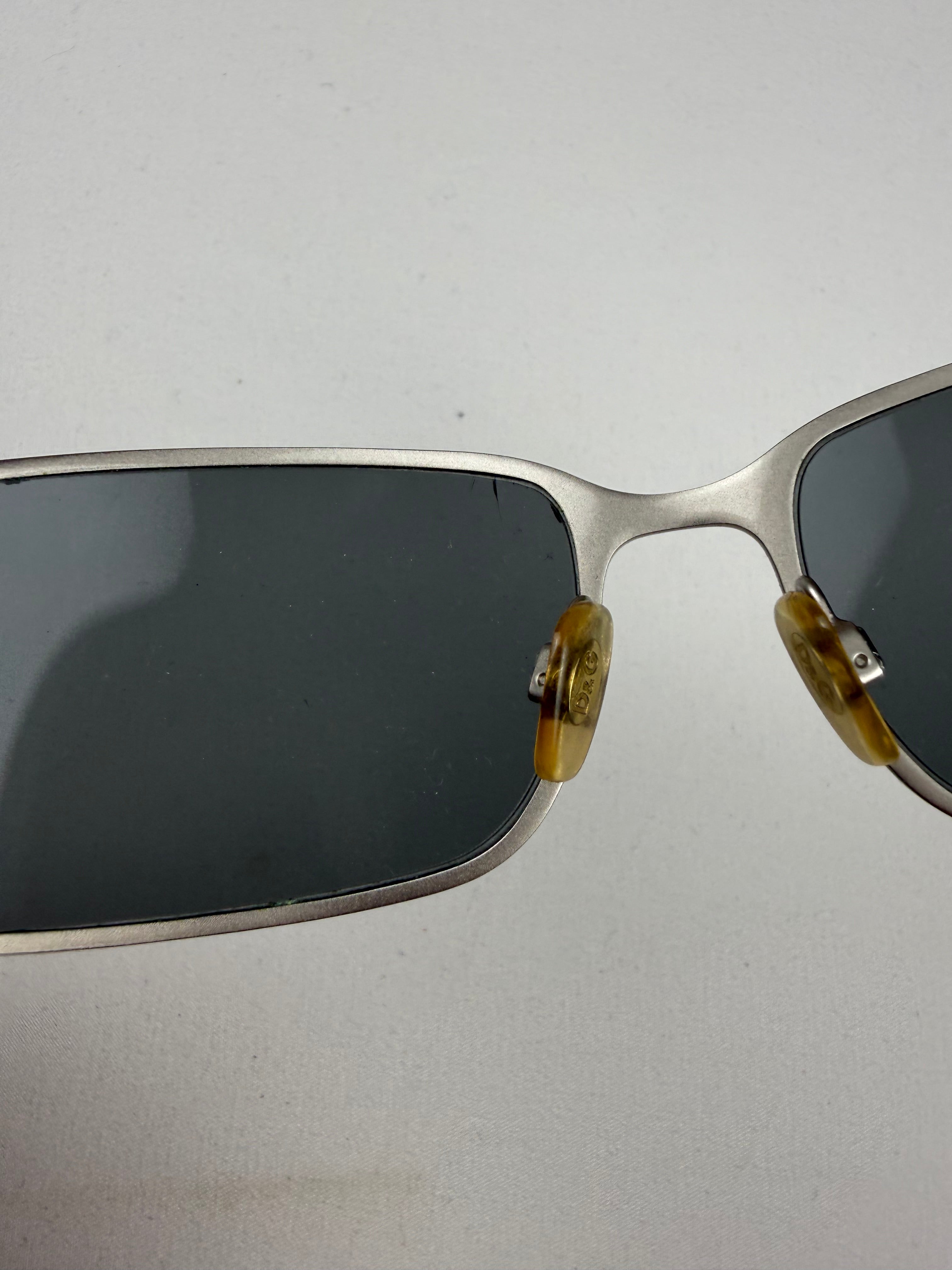 White & silver logo sunglasses