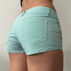 Blue low rise mini / micro office short (S)