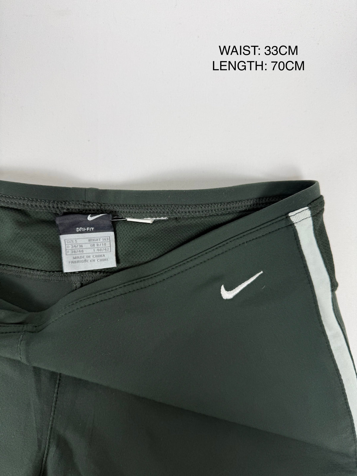 Khaki capri leggings pants (S)