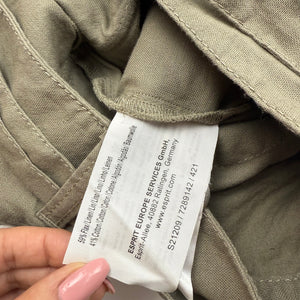 Khaki linen cargo mid skirt (S/M)