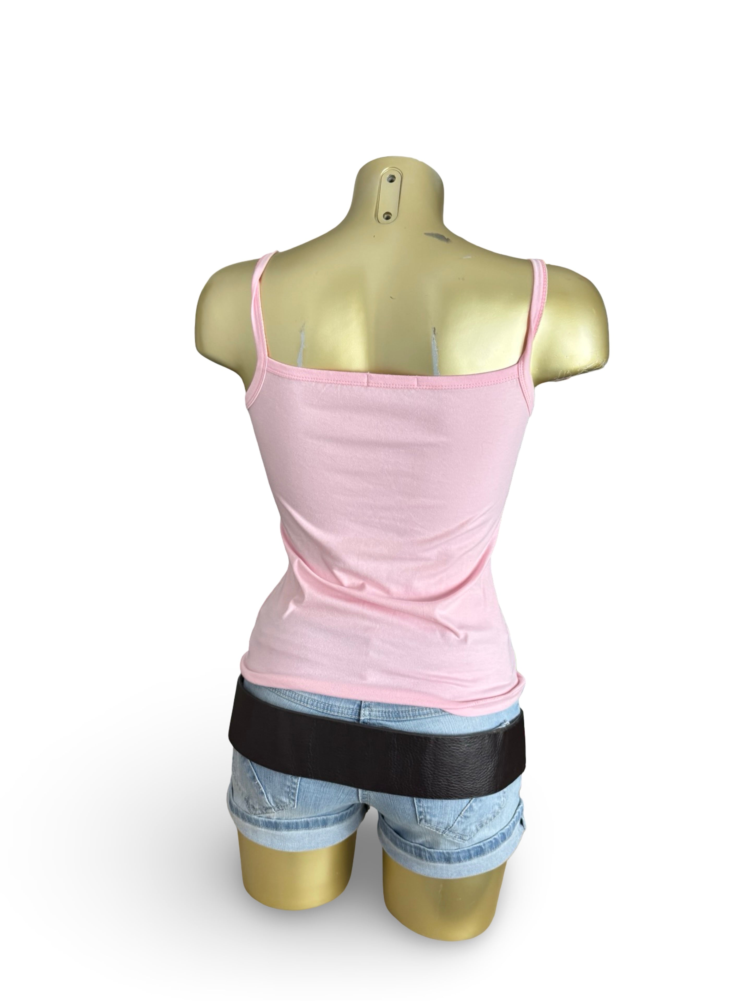 Baby pink embroiderd cami top (M)