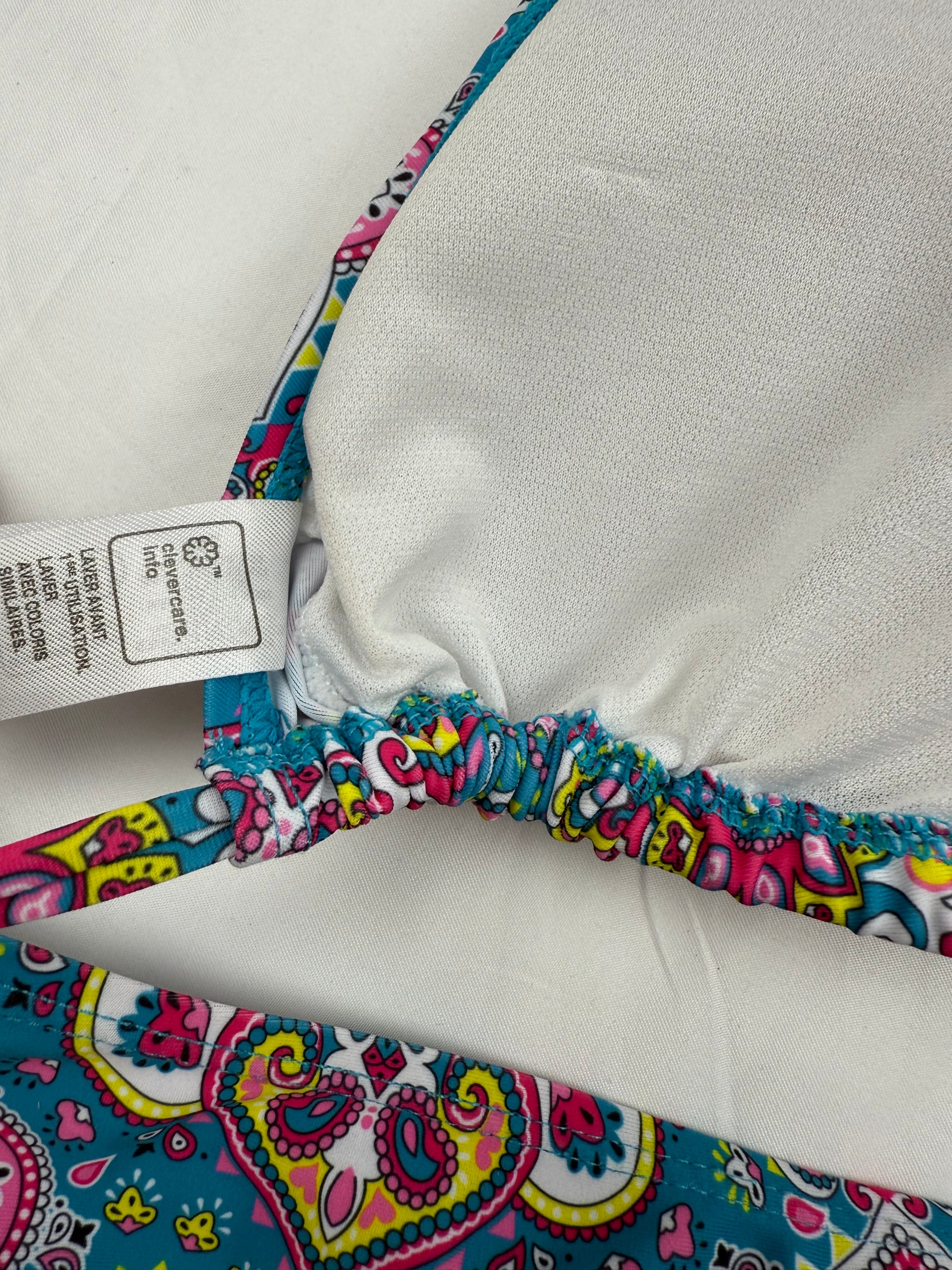 Multicolor graphic bikini set (XS/S)