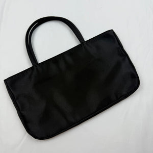 Black silky mini handbag