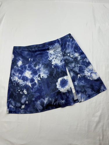 Blue graphic low rise mini skort (S)
