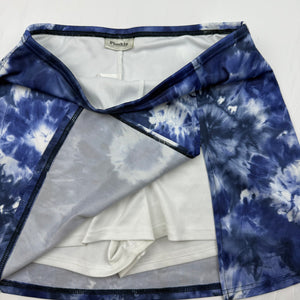Blue graphic low rise mini skort (S)
