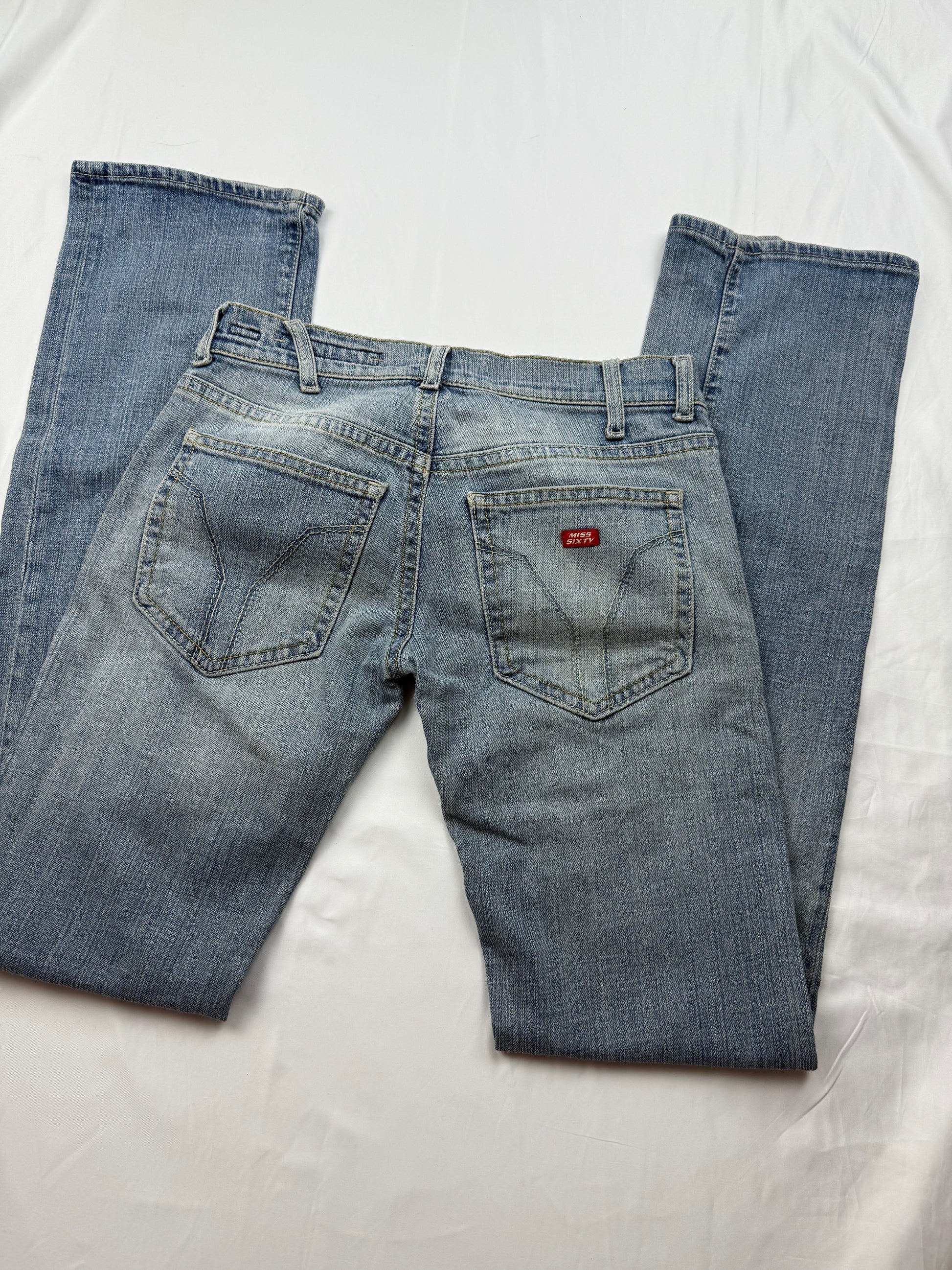 Low rise blue denim bootcut pant (XS)