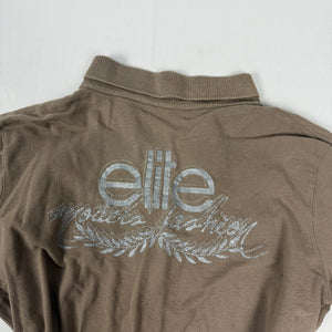Khaki brown cotton long sleeves top (XS)