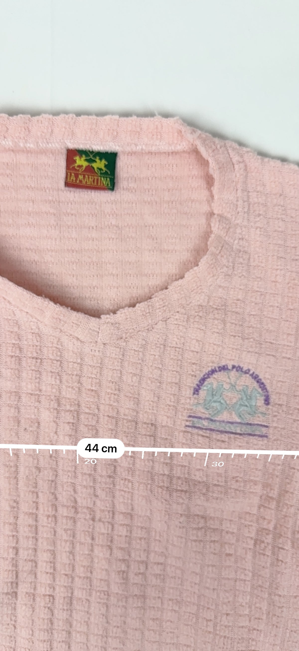 Baby pink V neck jumper (L)