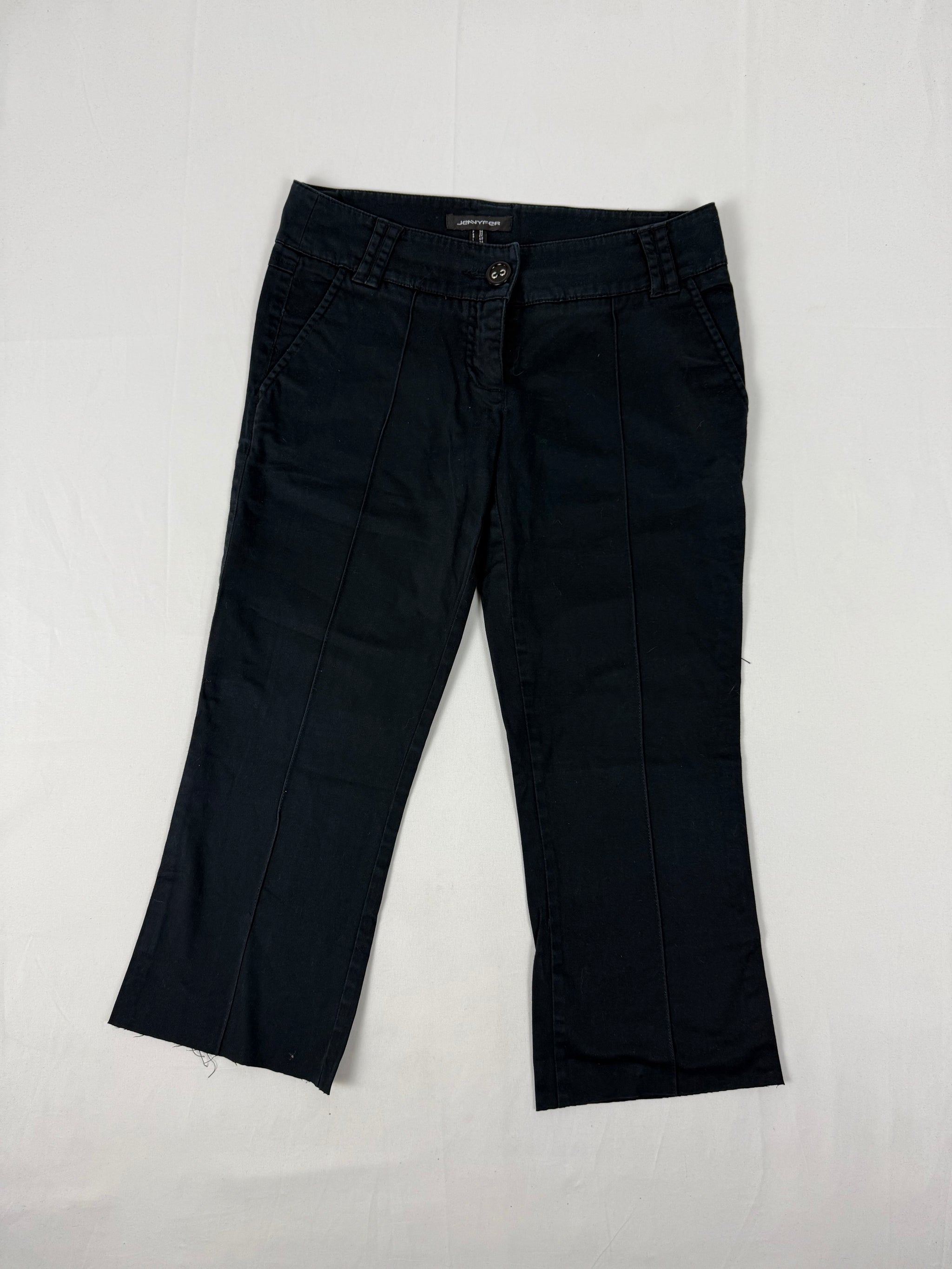 Black low rise capri pants (S)