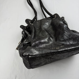 Black metallic shoulder bag