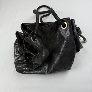 Black metallic shoulder bag