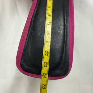 Pink silky real leather square toes heels mules (36)