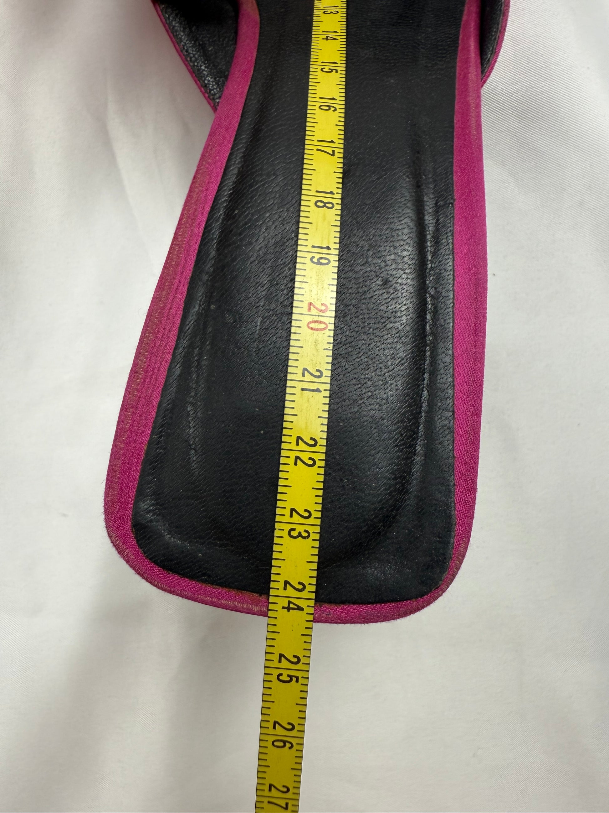 Pink silky real leather square toes heels mules (36)