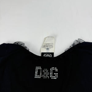 Black rhinestone logo long sleeves top (XS/S)