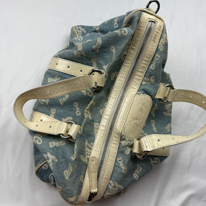 Blue denim logo uni handbag (35x25cm)